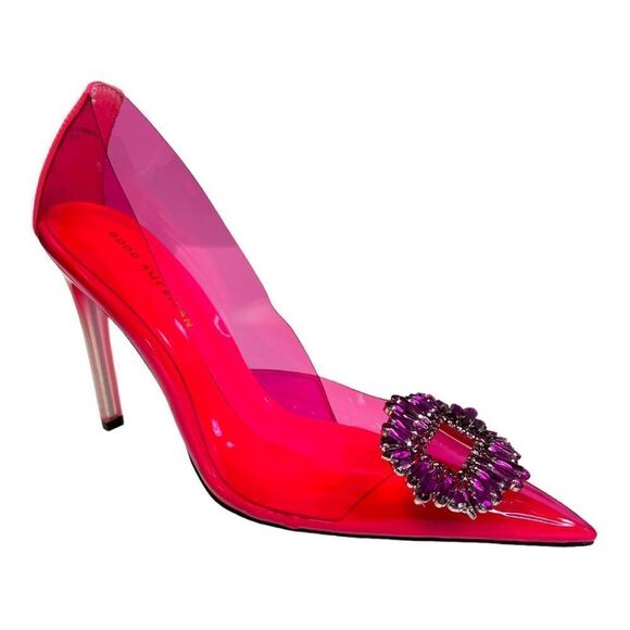 Good American Women’s Hot Pink Cinder-f*cking-rella Pump Size 9.5 - Picture 1 of 7